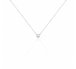 Pavé Diamond Solitaire Necklace