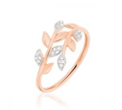 Argolla de matrimonio Tivoli: En forma de hojas con diamantes